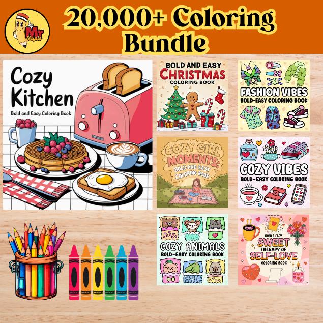 20,000+ Digital Download Coloring Pages, Easy Coloring Books, Wedding Activity for Kids Adults, Browsing Coloring Book, Coco,Digital Product