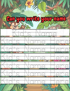 Jungle Animal Busy Book for Kids – Preschool Printable, Educational Toddler Workbook, Fun Learning Activities, Digital Download