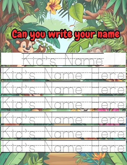 Jungle Animal Busy Book for Kids – Preschool Printable, Educational Toddler Workbook, Fun Learning Activities, Digital Download