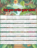 Jungle Animal Busy Book for Kids – Preschool Printable, Educational Toddler Workbook, Fun Learning Activities, Digital Download