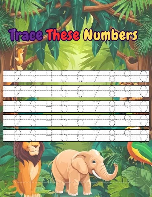 Jungle Animal Busy Book for Kids – Preschool Printable, Educational Toddler Workbook, Fun Learning Activities, Digital Download