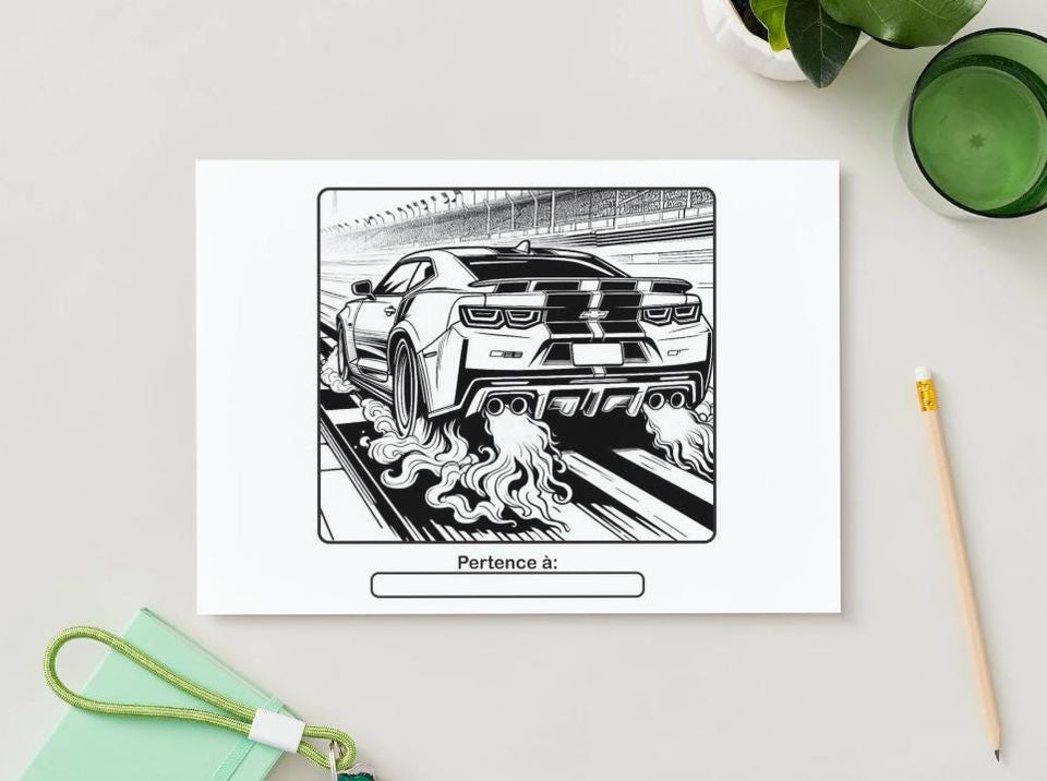 Hot Wheels Inspired Car Coloring Book for Kids | Bold Easy A4 Landscape PDF | Printable Car Activity Pages | Instant Digital Download