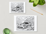 Hot Wheels Inspired Car Coloring Book for Kids | Bold Easy A4 Landscape PDF | Printable Car Activity Pages | Instant Digital Download