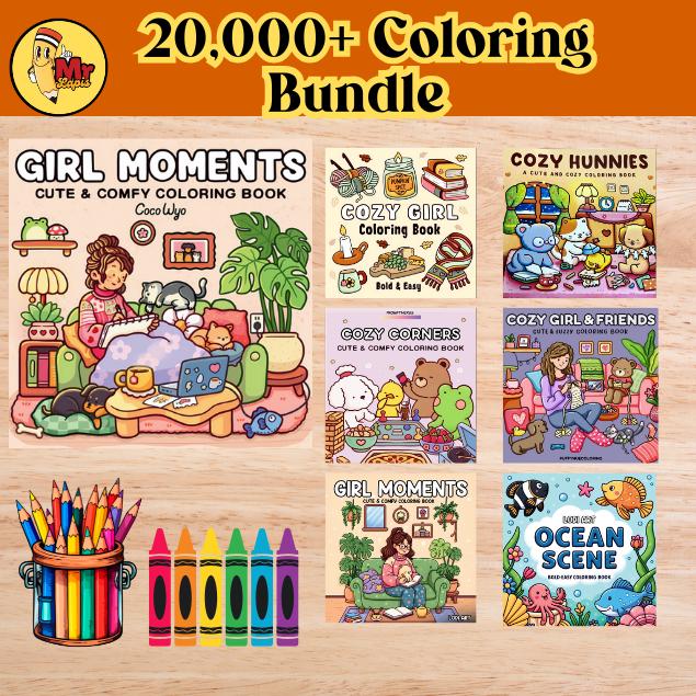 20,000+ Digital Download Coloring Pages, Easy Coloring Books, Wedding Activity for Kids Adults, Browsing Coloring Book, Coco,Digital Product