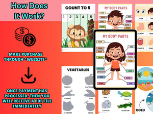 10,000 Pages of Busy Book Printables for Kids – Canva Editable | Digital Preschool Worksheets & Learning Activities | Ideal for ages 3–7