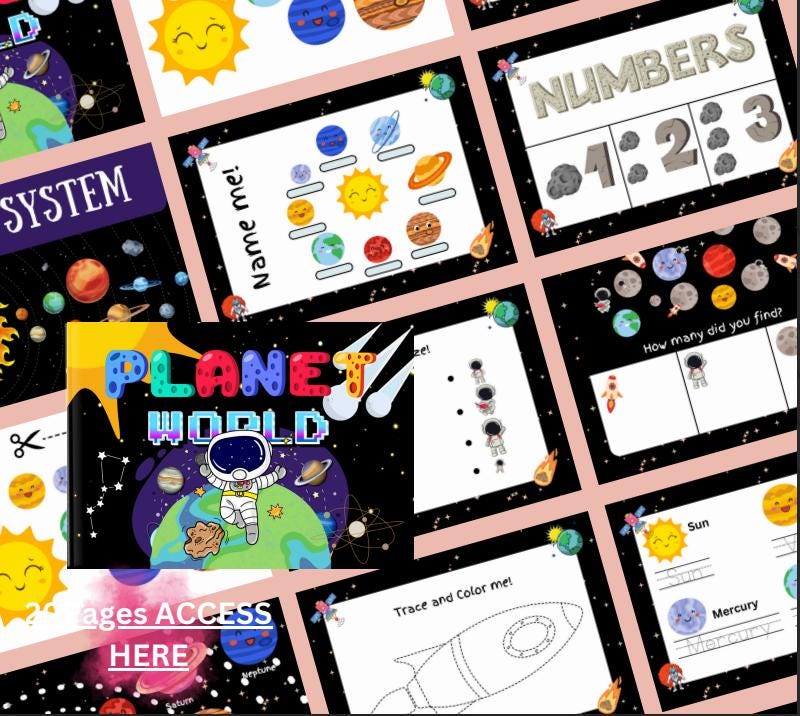10,000 Pages of Busy Book Printables for Kids – Canva Editable | Digital Preschool Worksheets & Learning Activities | Ideal for ages 3–7