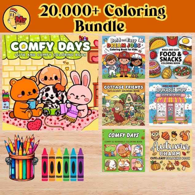 20,000+ Digital Download Coloring Pages, Easy Coloring Books, Wedding Activity for Kids Adults, Browsing Coloring Book, Coco,Digital Product