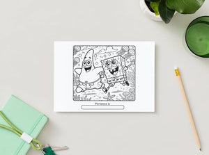 SpongeBob Coloring Book for Kids – Bold & Easy A5 Landscape PDF | 50+ Pages | Instant Download | Fun Printable Digital Coloring
